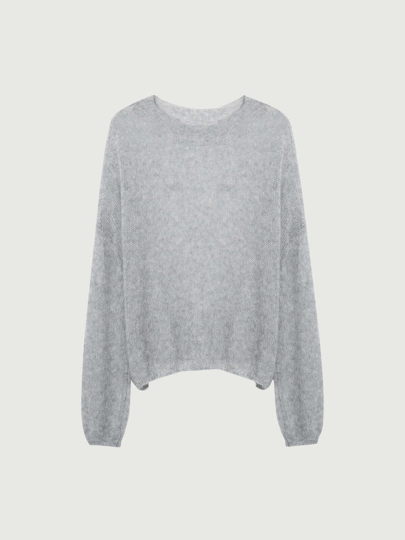 Cashmere-silk Relaxed Pullover Sweater
