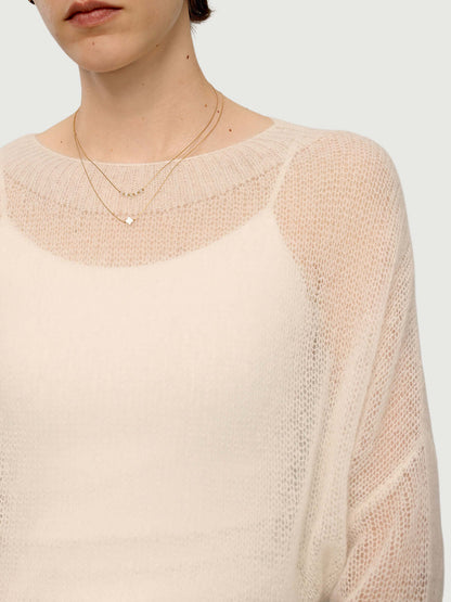 Cashmere-silk Relaxed Pullover Sweater