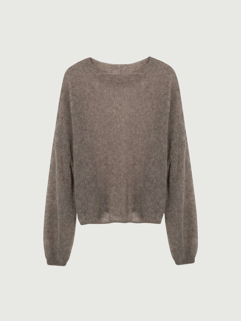 Cashmere-silk Relaxed Pullover Sweater