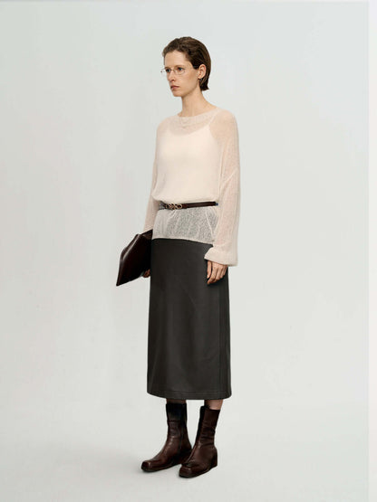 Cashmere-silk Relaxed Pullover Sweater