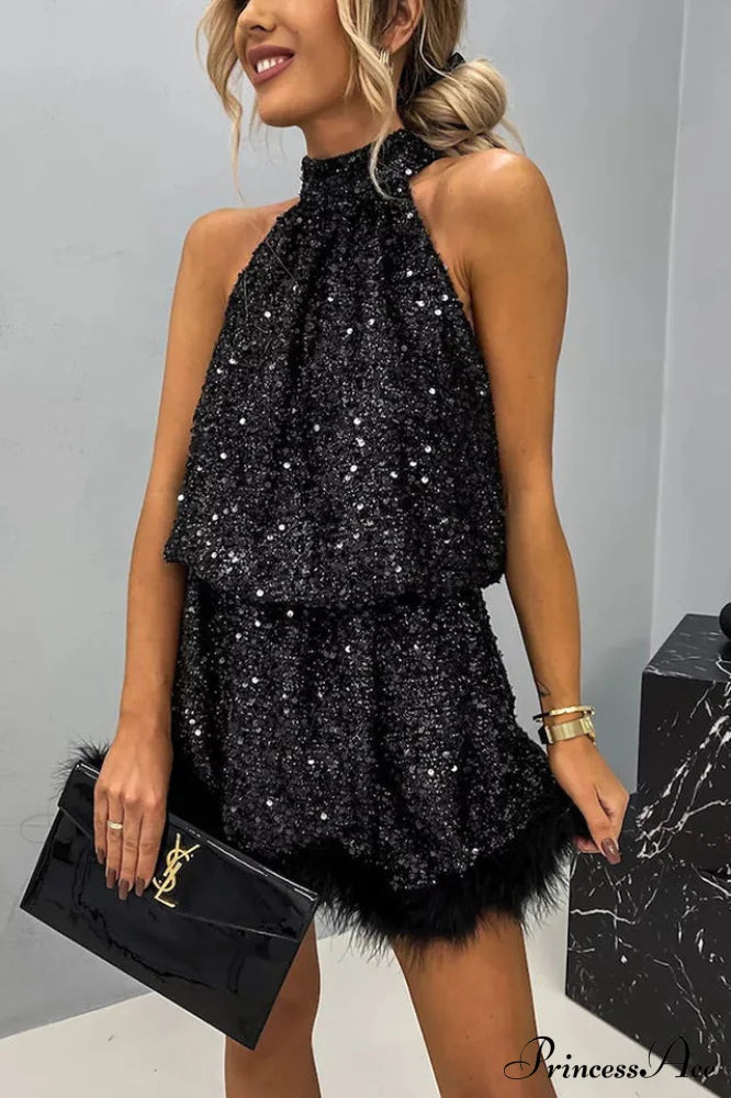 Casidy Sequin Stylish Mini Dress