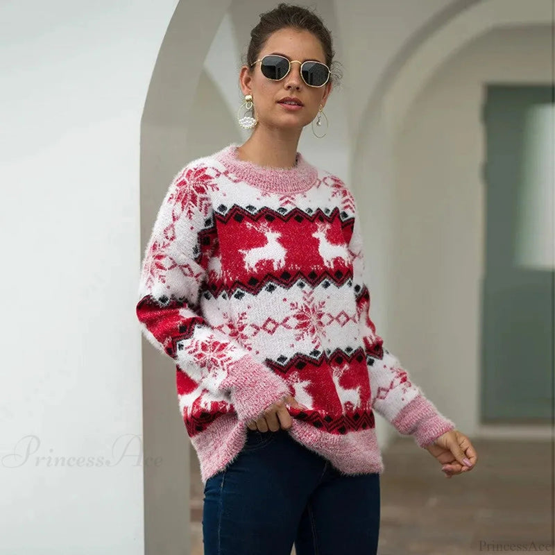 Christmas Sweater for Couples - Loose Knitwear Warm Thicken Matching