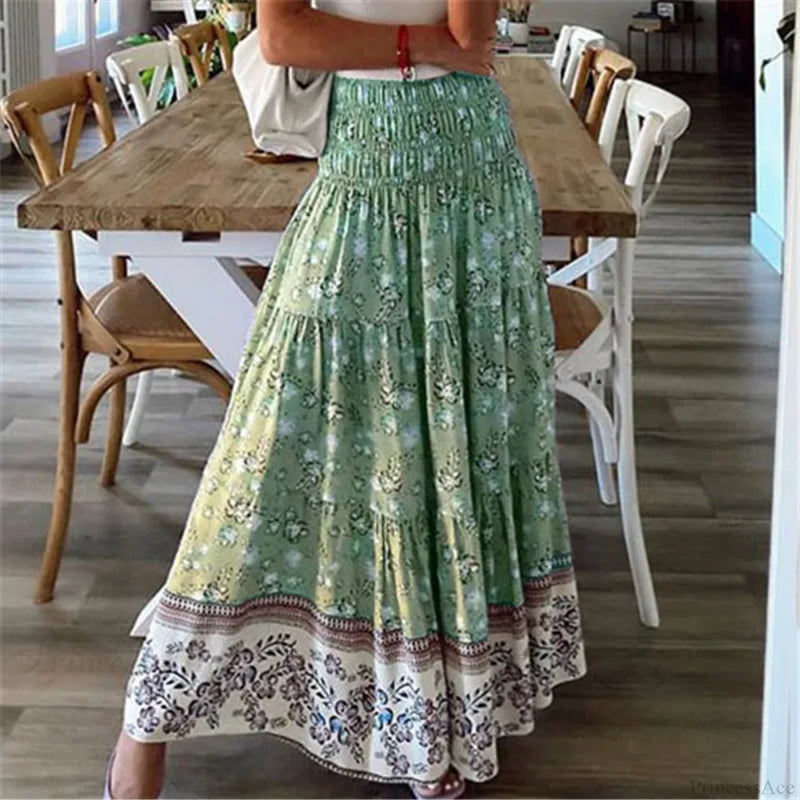 Elastic Waist Style Skirt