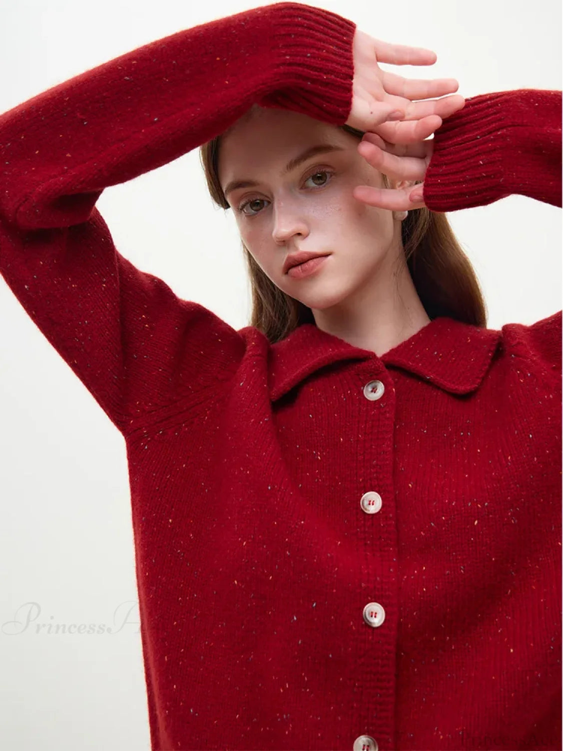 Full Sleeve Loose Layup Knitwear Red Christmas Sweater