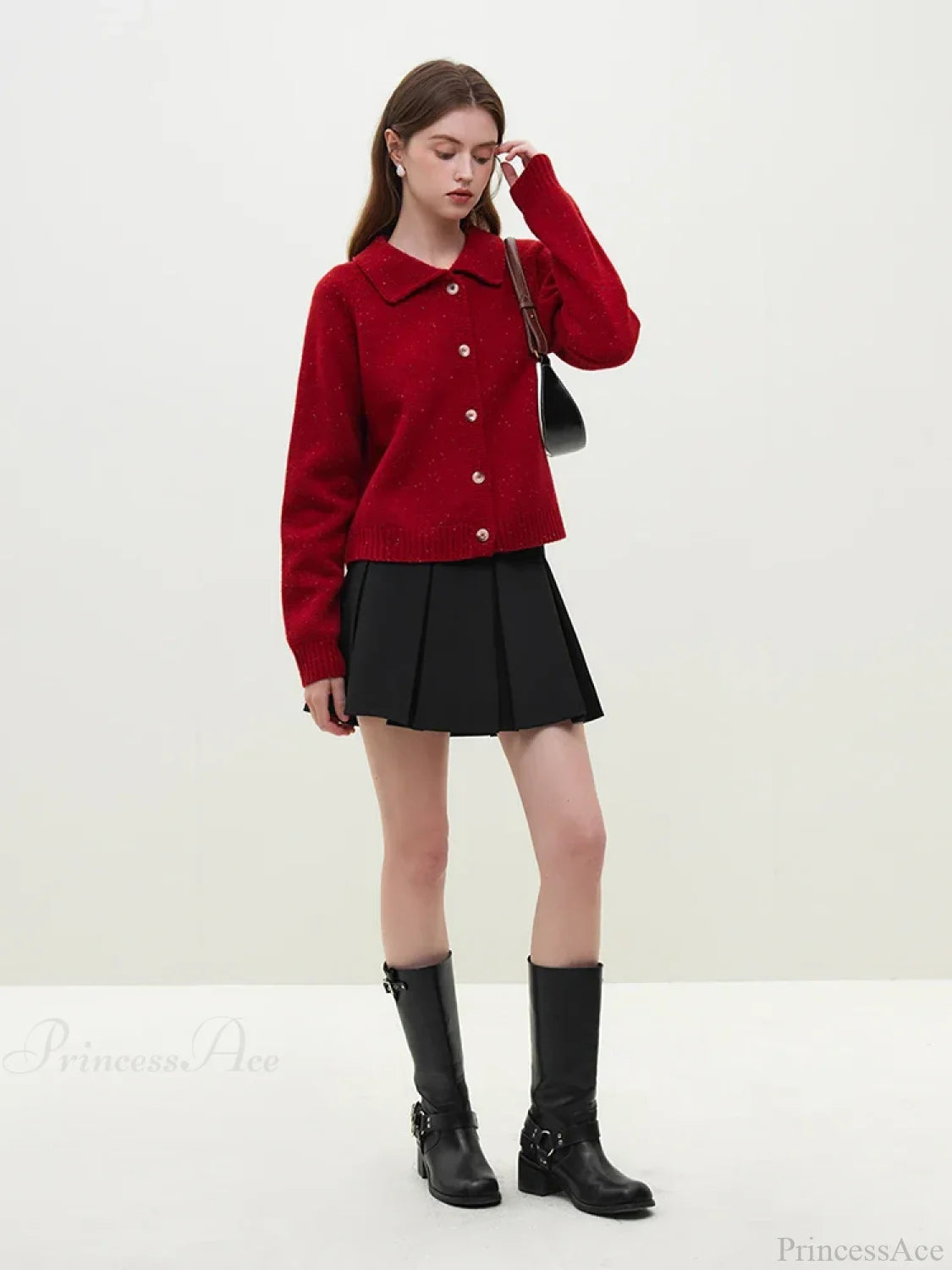 Full Sleeve Loose Layup Knitwear Red Christmas Sweater