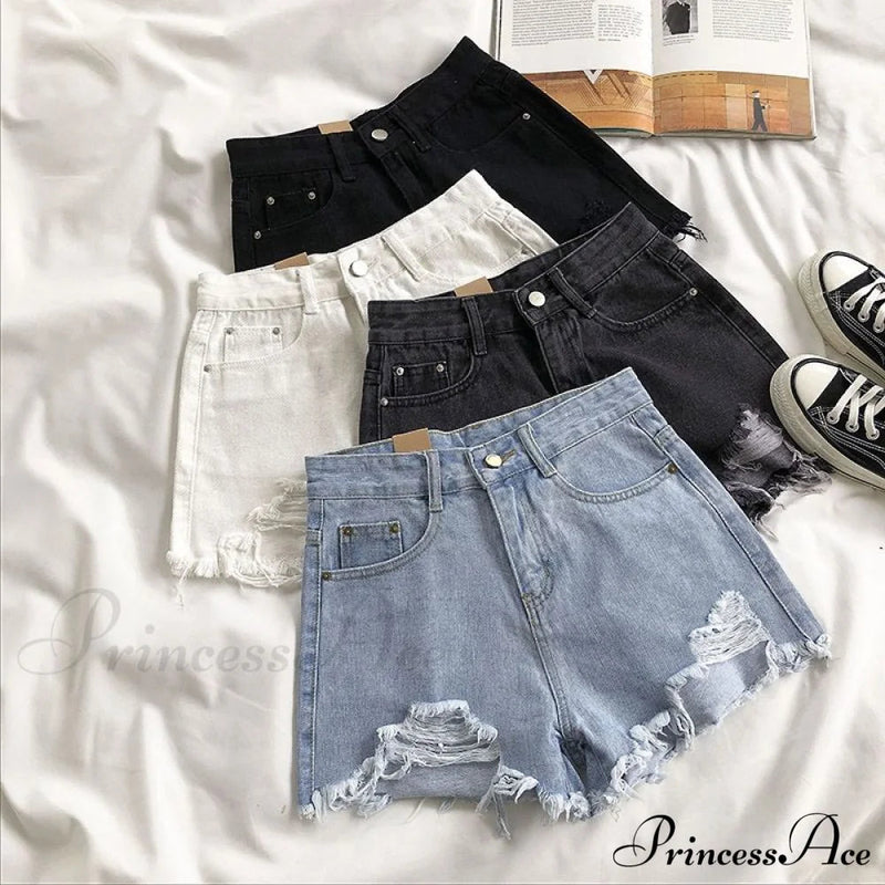 High Waist Denim Shorts