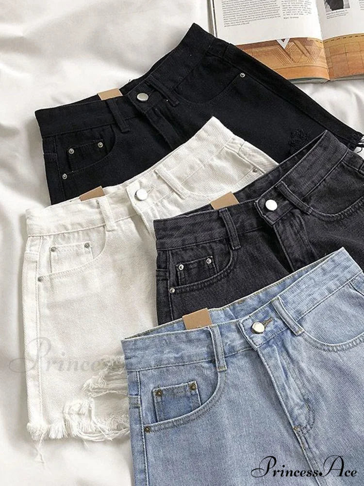 High Waist Denim Shorts