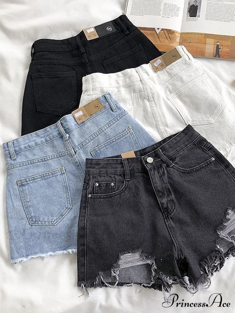 High Waist Denim Shorts