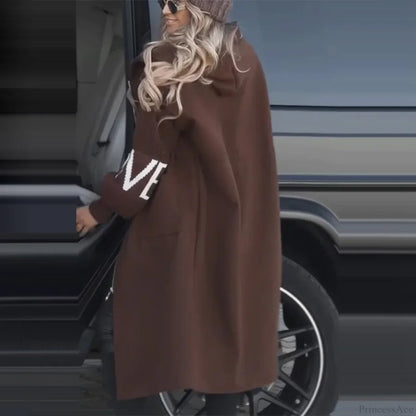 Long Patchwork Lace-up Overcoat