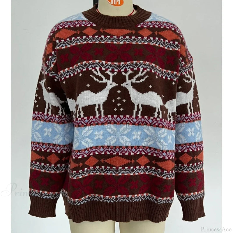 Long Sleeve Knitted Pullover Basic Jersey Christmas Sweater