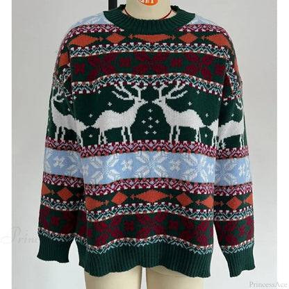 Long Sleeve Knitted Pullover Basic Jersey Christmas Sweater