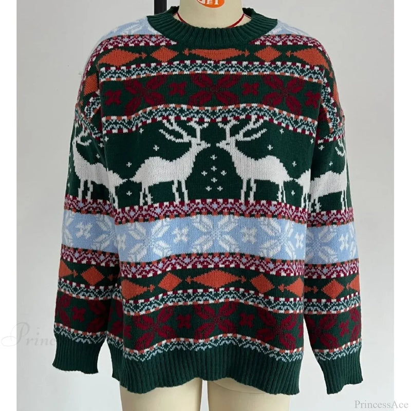 Long Sleeve Knitted Pullover Basic Jersey Christmas Sweater