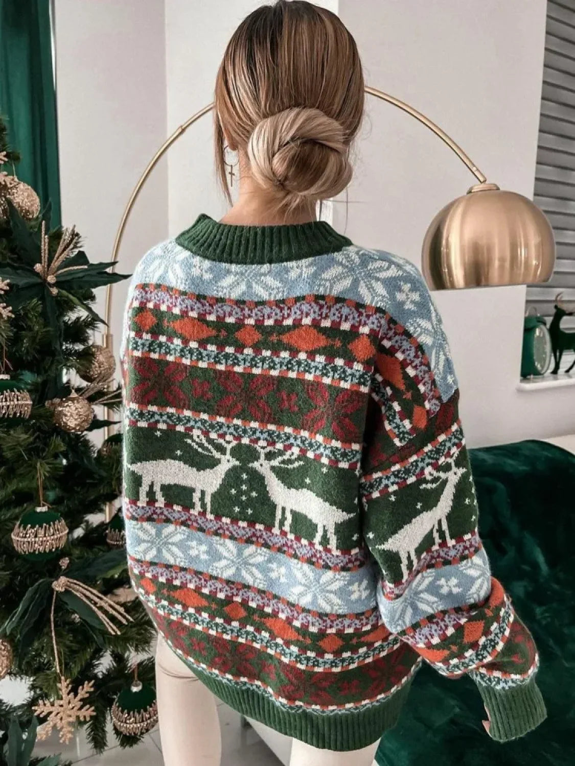 Long Sleeve Knitted Pullover Basic Jersey Christmas Sweater