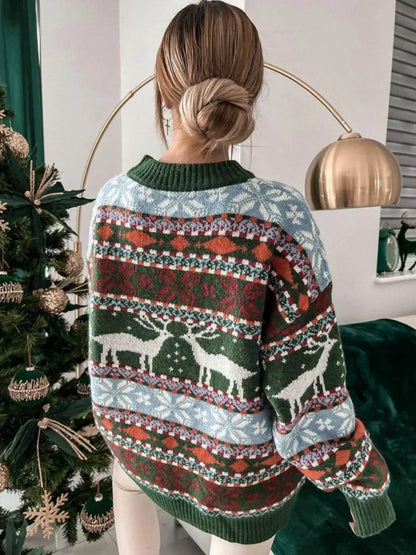 Long Sleeve Knitted Pullover Basic Jersey Christmas Sweater