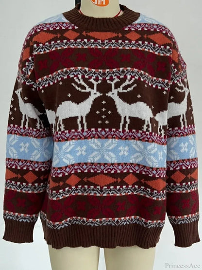 Long Sleeve Knitted Pullover Basic Jersey Christmas Sweater