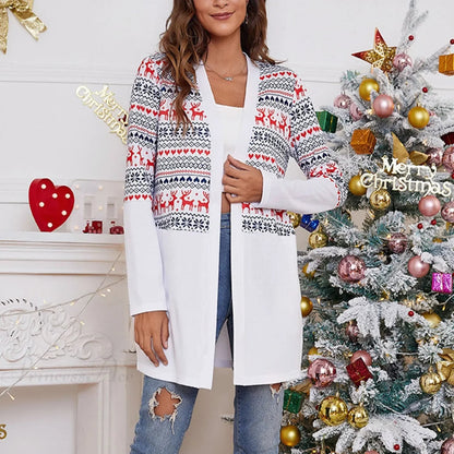 Long Sleeve New Year Cardigan Christmas Sweater