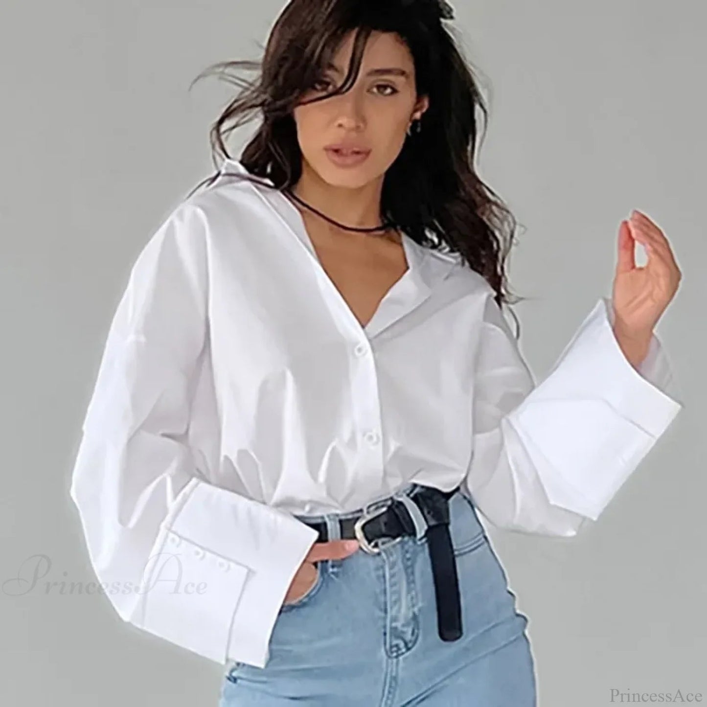Loose White Shirt Autumn Blouse