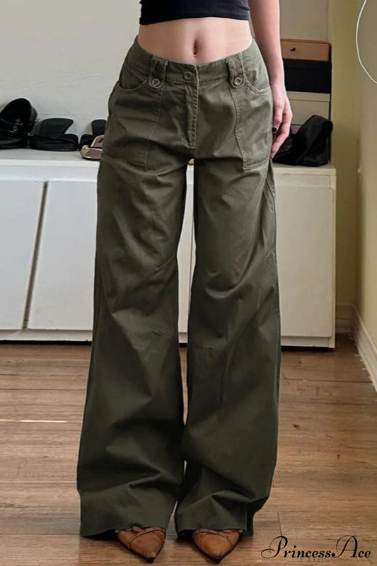 Parachute Wide-leg Cargo Pants