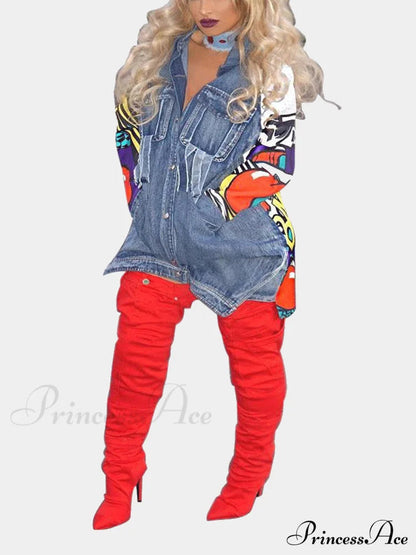 Plaid Turndown Collar Shirt Coat