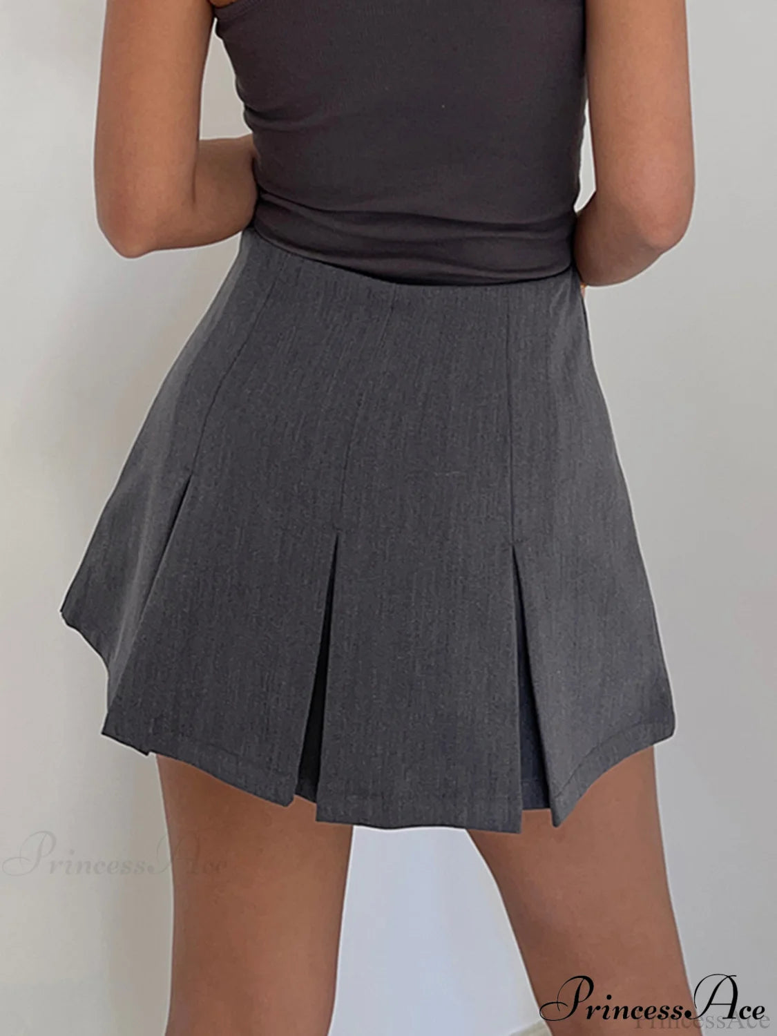 Pleated Graceful Hem Mini Skirt