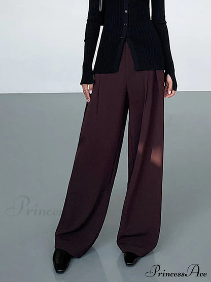 Pleated Graceful Wide Leg Pants