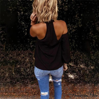 Color Halter Neck Strapless T-shirt