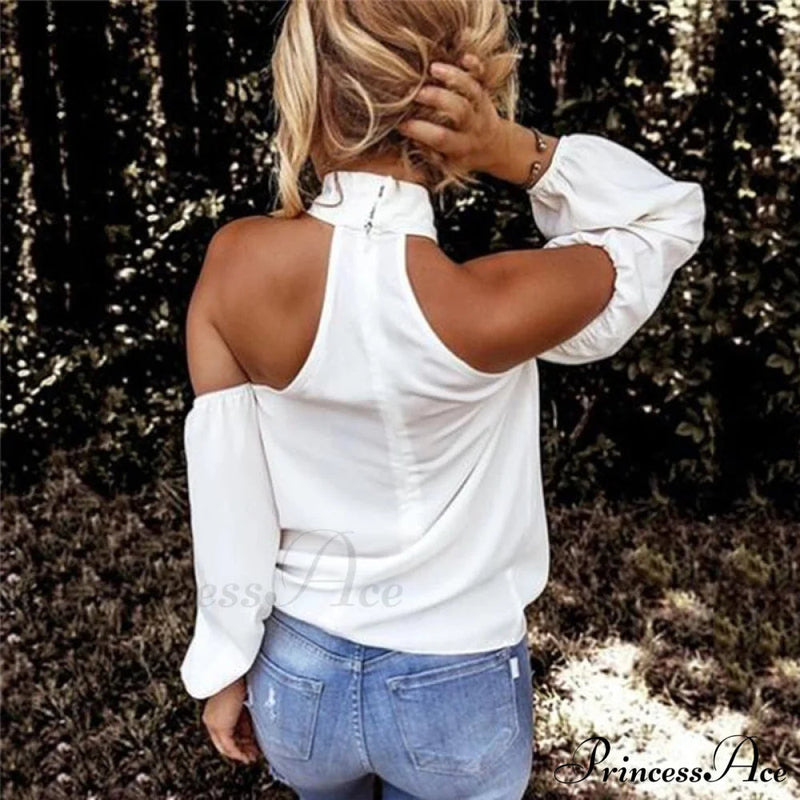 Color Halter Neck Strapless T-shirt