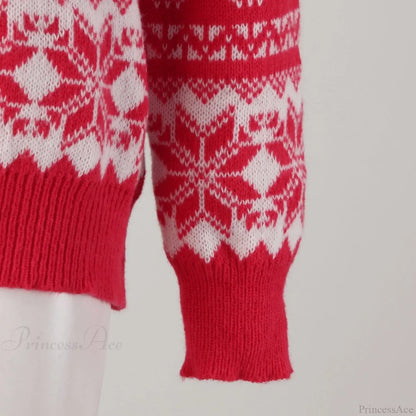 Soft O Neck Long Sleeve Thick Warm Christmas Christmas Sweater
