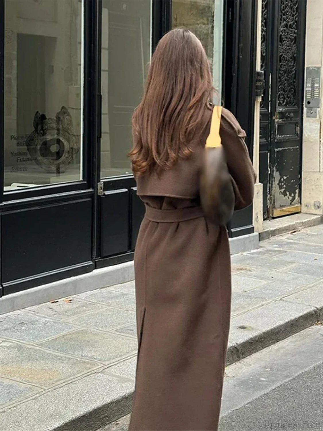 Turn-down Collar Double-breasted Overcoat
