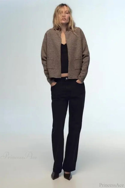 Wool Long Sleeve Cardigan
