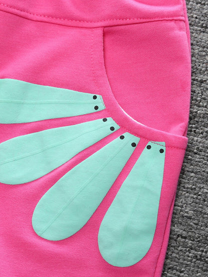 Cotton Girl Decor Pocket Design Pants Set Ar5047
