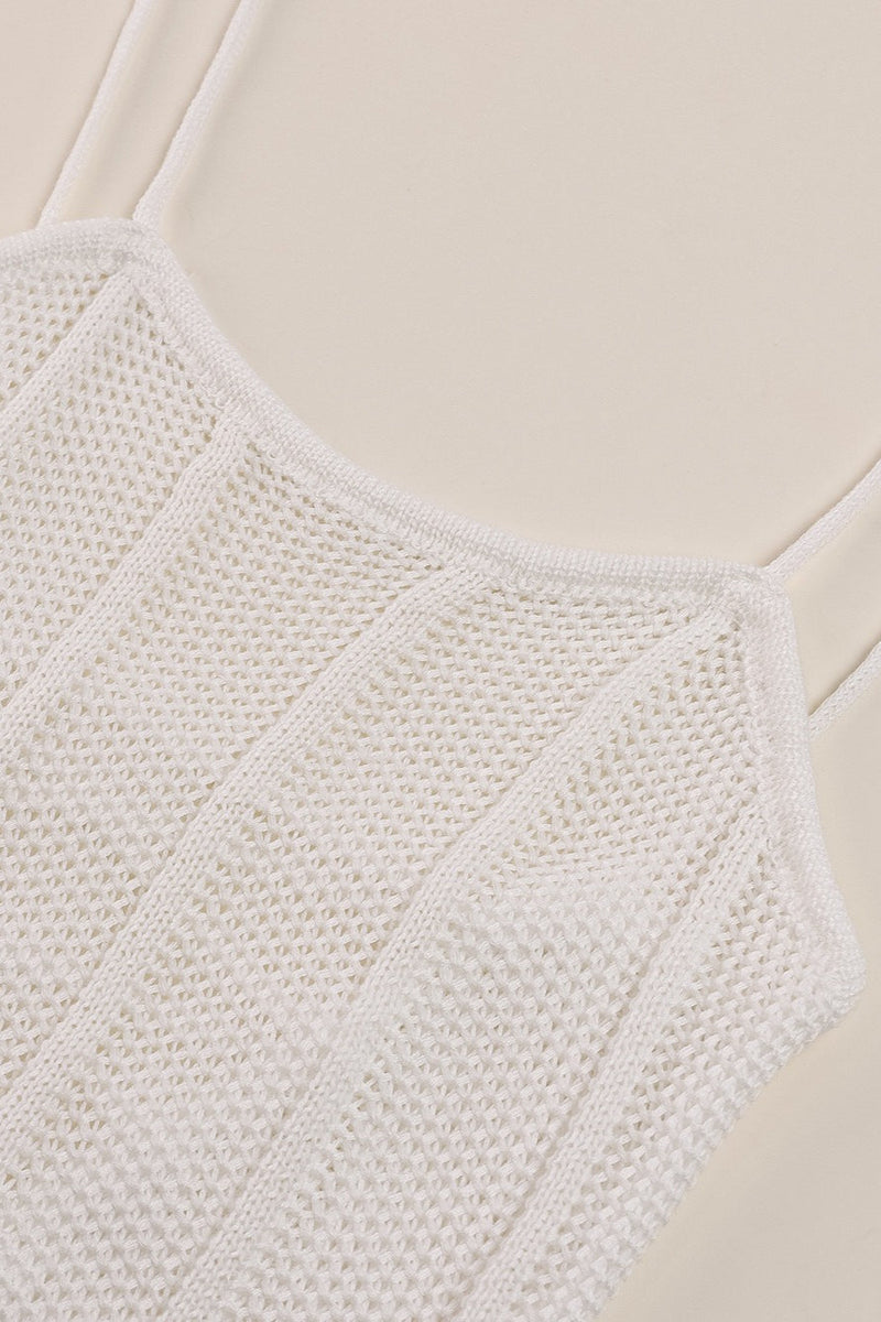 Split Backless Tie Knit Cardigan Sweater Dress