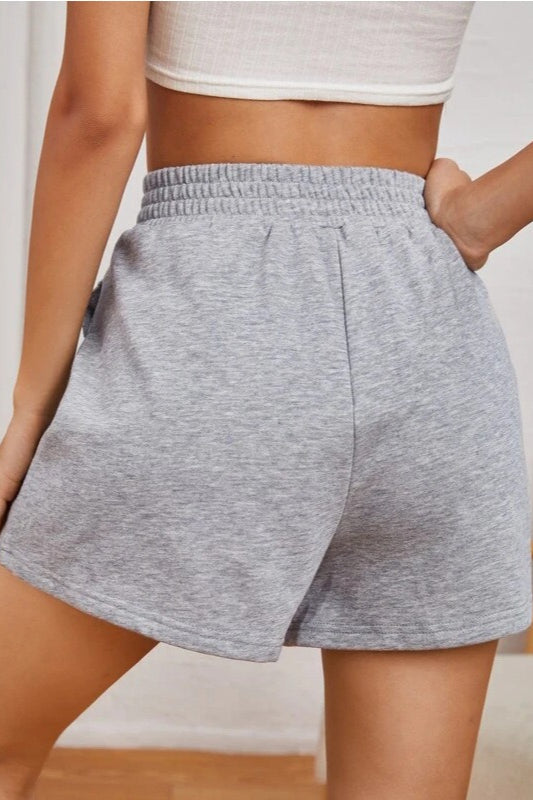 Elastic Waist Wide Leg Shorts