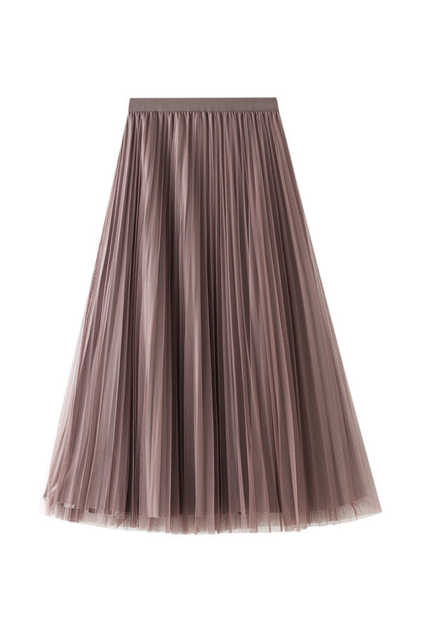 Reversible Gold Velvet Mesh Skirt