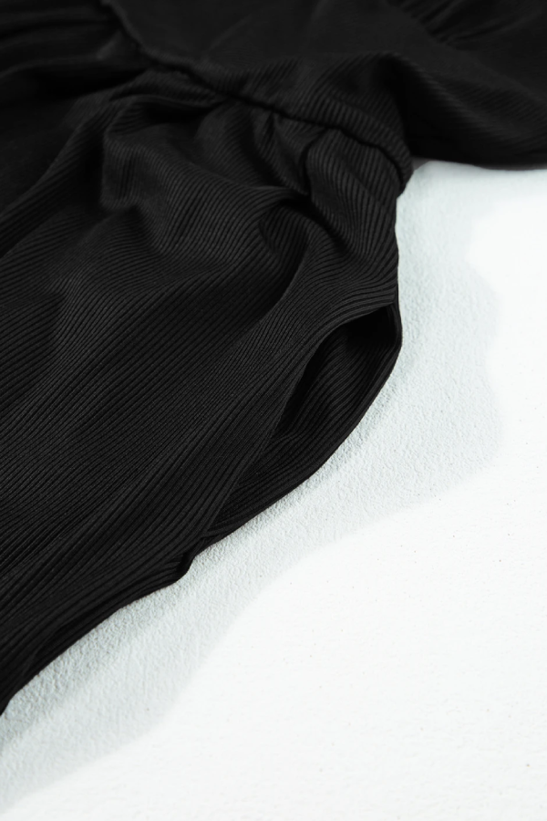 Black Cami V Neck High Waist Wide Leg Jumpsuit