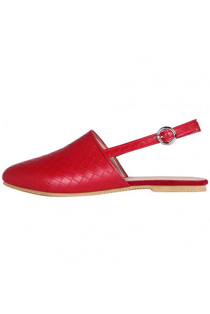 Pointed Toe Woven Flat Sandals