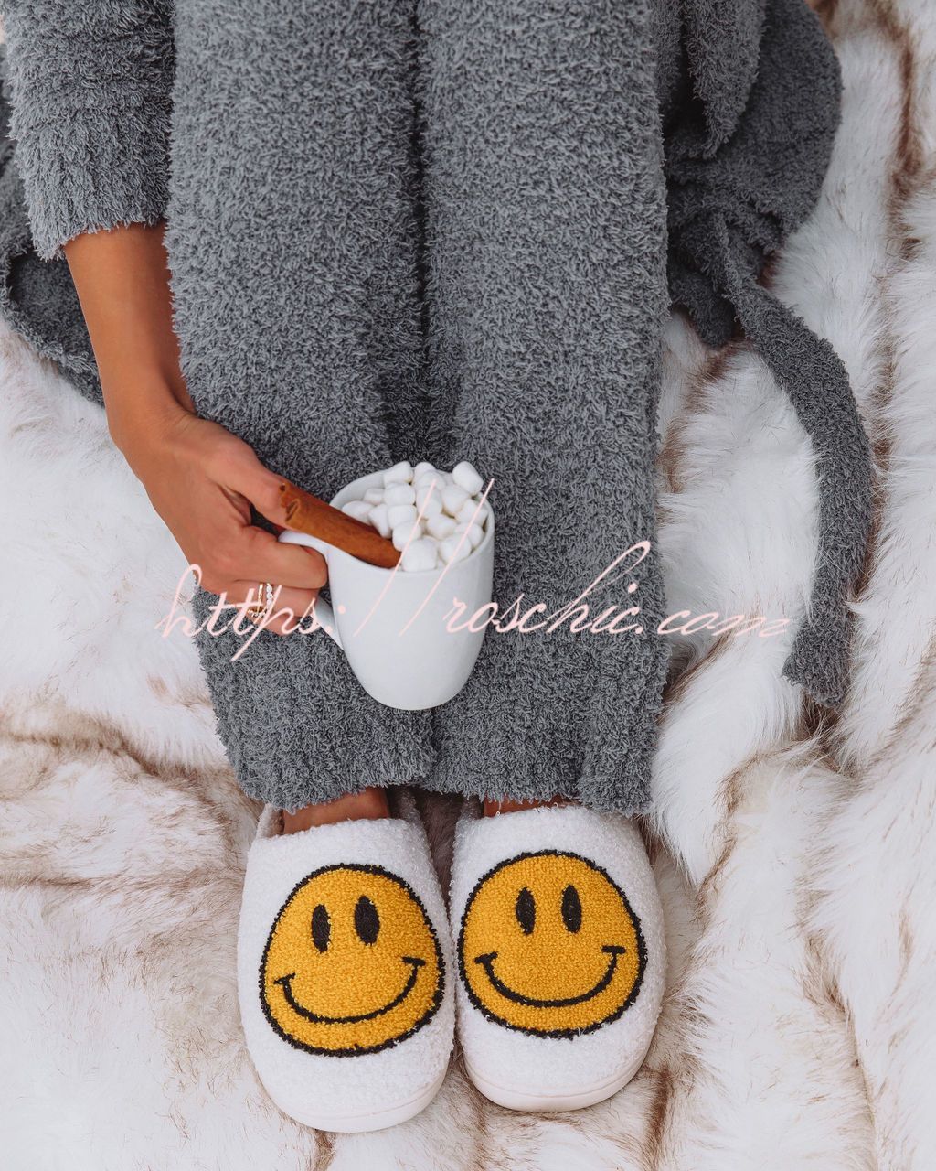 Smiley Plush Slippers