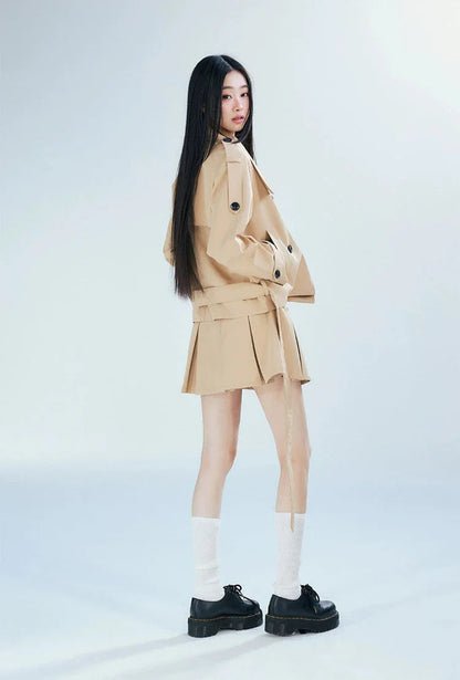 Double-breasted Belted Trench Coat