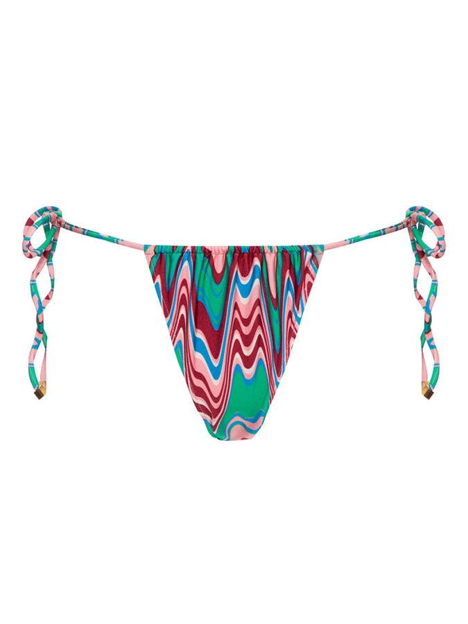 V-neck Colorblock Printed Swimsuit and Pants