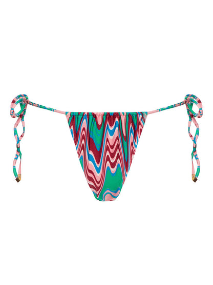 V-neck Colorblock Printed Swimsuit and Pants