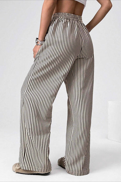 High Waist Striped Pants