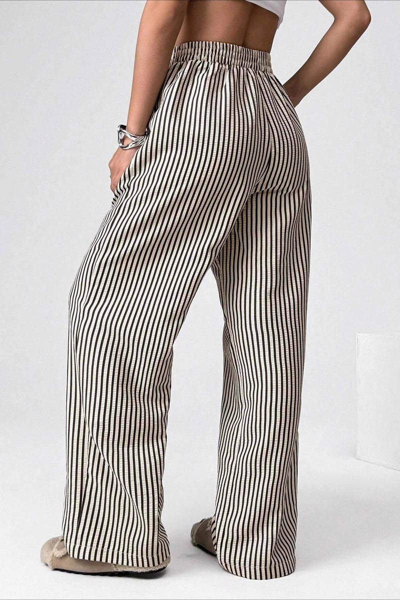 High Waist Striped Pants