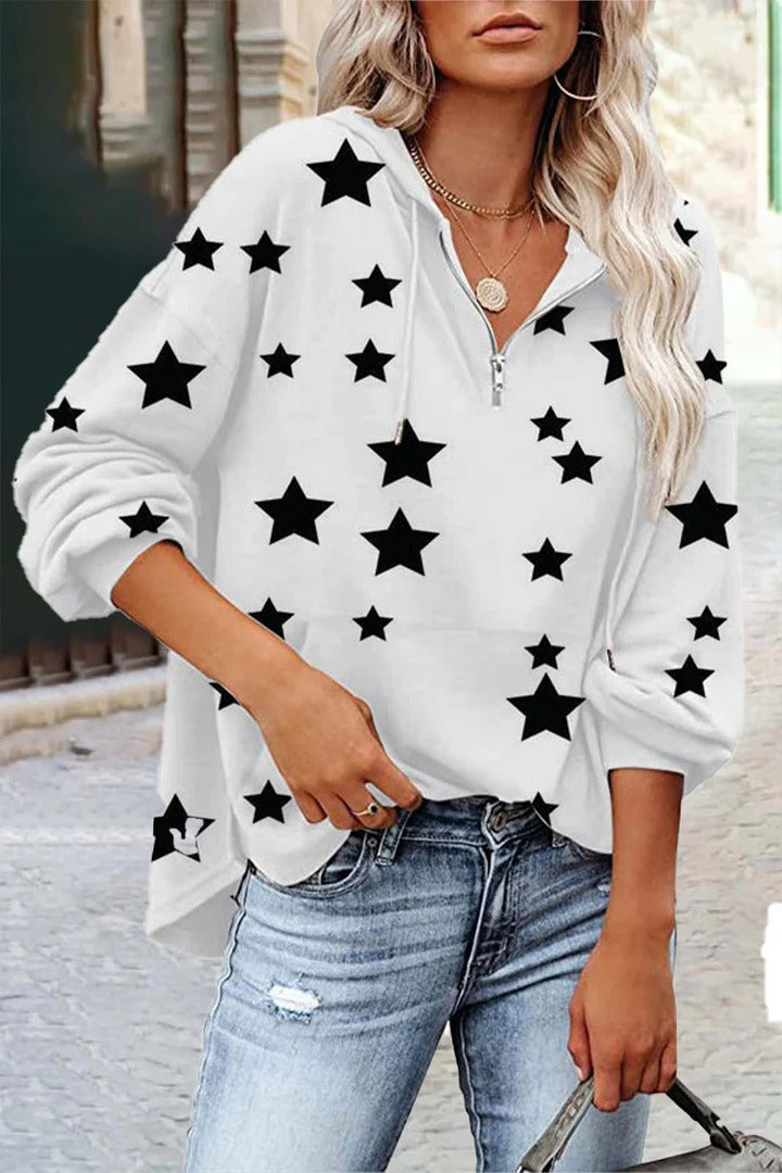 V-neck Star Sweatshirt
