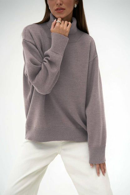 Basic Knit Turtleneck Sweater