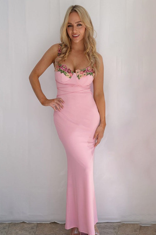 Cup Detail Bodycon Maxi Dress
