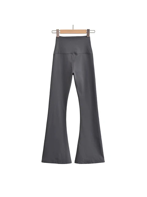 Fall Outfits Skinny Yoga Pants Flare Leggings Korean Style Yoga Pants Flare Leg Black