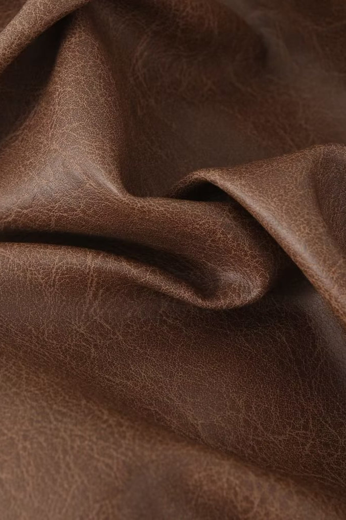 Brown Faux Leather Coat