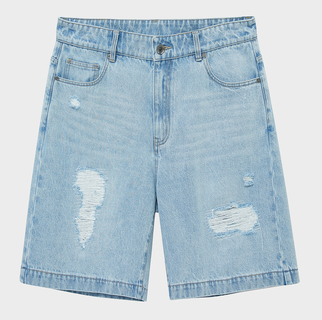 Distressed Patchwork Cropped/short Pants