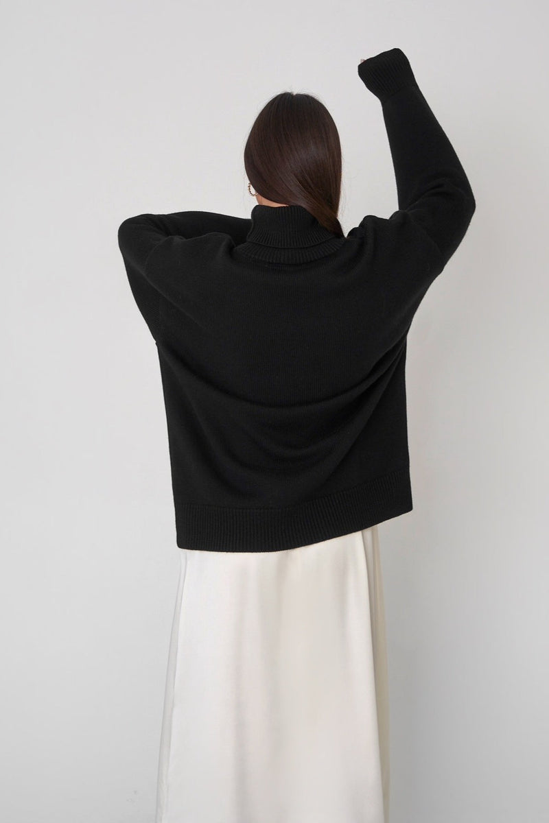 Basic Knit Turtleneck Sweater