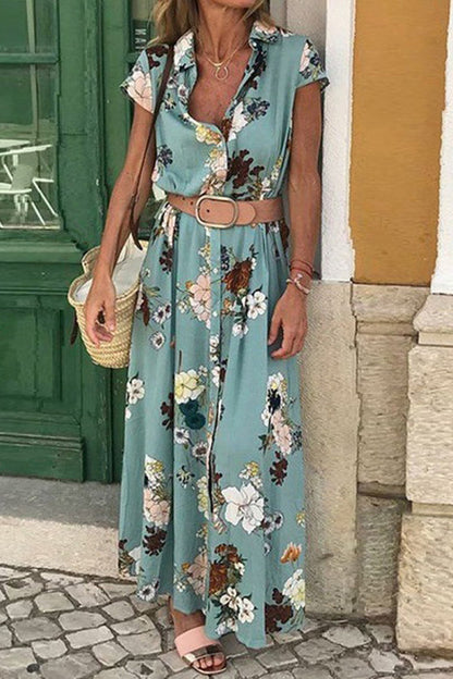 Foxy Lady Shirt Midi Dress ��belt Included��